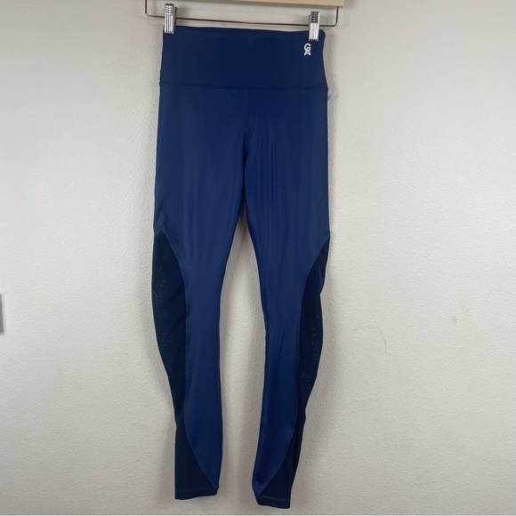 Good American High Waisted Power Leggings Mesh Blue - Picture 3 of 12